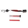 Golf Club Cleaning Kit Retractable Brush Groove Cleaner Club End Cleaner Durable Plastic Steel Golf Club Cleaner Red