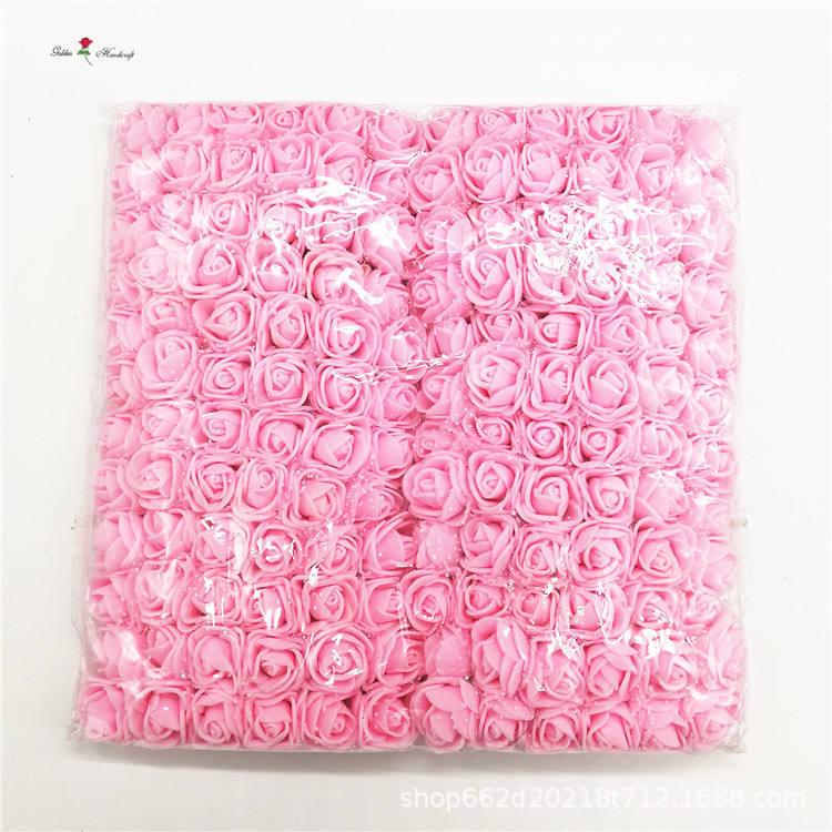 2.5cm High Simulation PE Foam Rose Flower for DIY Wedding Garland and Candy Box, 144pcs