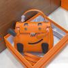 2025 / New Smiling Face Bag Premium Head Layer Cowhide Millennium Doll Mini Bag Cute Crossbody Bag