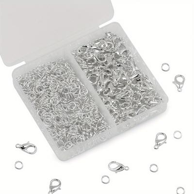 100 KS Humřích zapínání a 400 KS Otevřených kroužků Náramky Náhrdelníky Konektor DIY Šperkařské doplňky Zásoby Sada