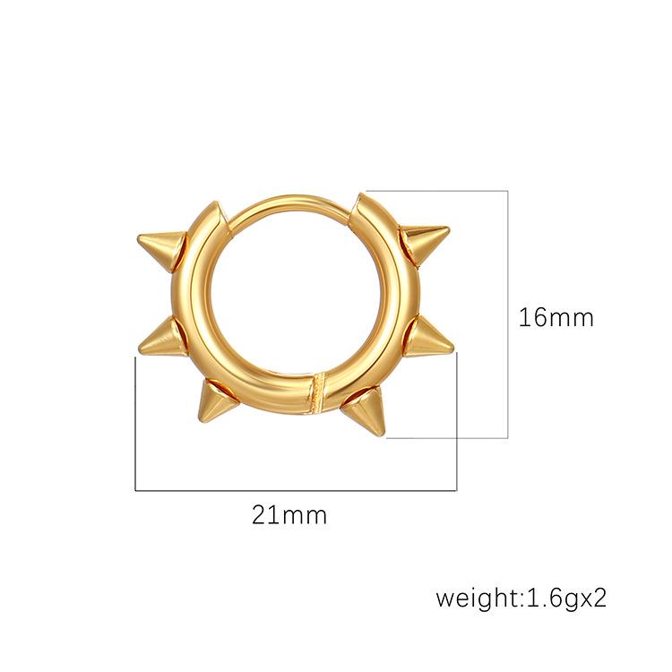 Ohrklemmen für Herren im koreanischen Stil aus Edelstahl: Trendiges Titanstahl-Spitzkegel-Design