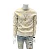 Men's Thick Warm Jacquard Sweater - Casual, Trendy, Loose Fit Knitwear for Winter