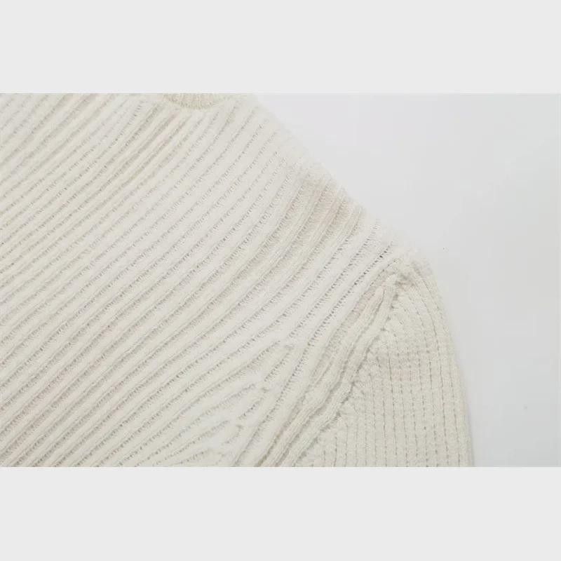 Autumn Women's Ribbed Knit Long-Sleeve Dress - Simple Style Short Skirt