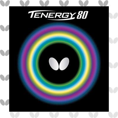 Butterfly Tischtennisbelag Tenergy 80 Back Soft Tension 05930 Schwarz Extra Dick (Rotieren)