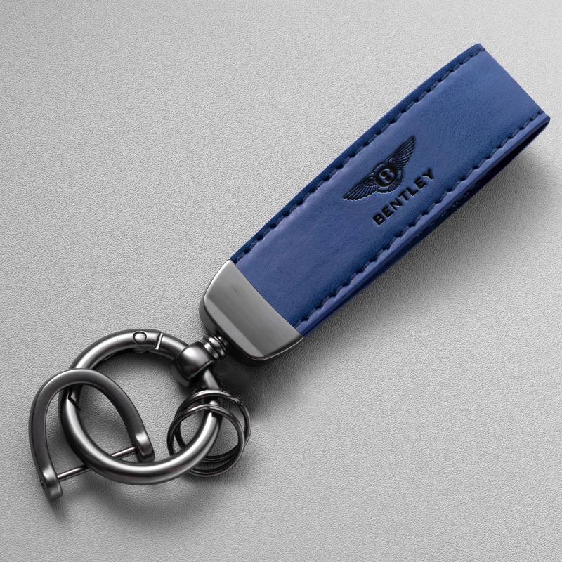 Car Luxury Vintage Leather Keychain Keyring Pendant For New Bentley Flying Spur Continental GT Bentayga Mulsanne AutoAccessories