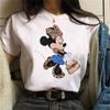 Y2k 90s Fashion T Shirts Gothic Fashion Mickey Tshirt Minnie Mouse Print T-shirt Women T Shirt Female Clothes Kawaii Disney