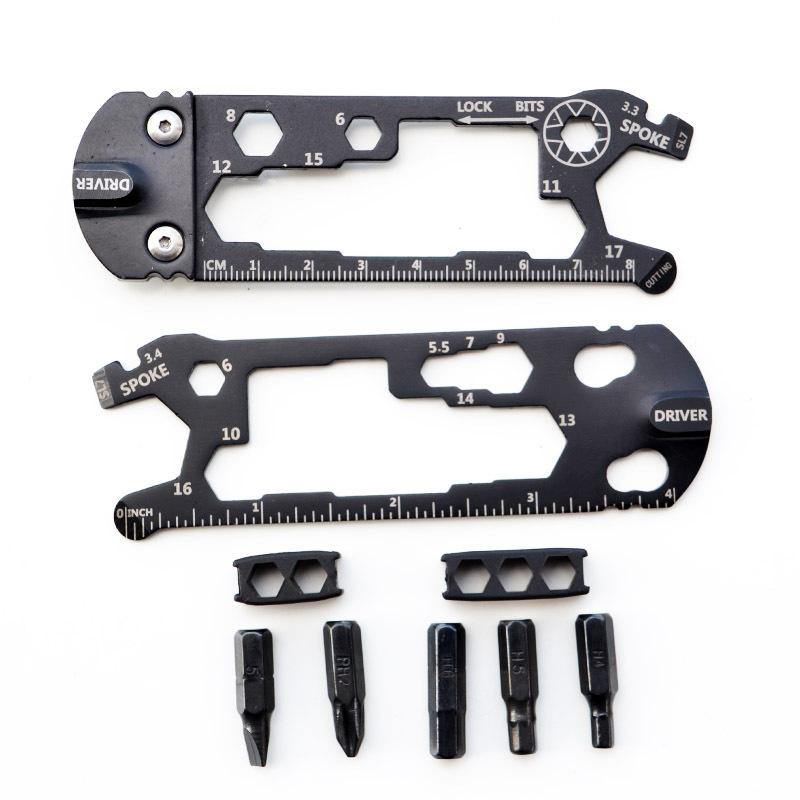 24 In 1 Multi Outdoor Bicycle Repair Tool Activity Spanner Combination Wrench Screwdriver Tool Set Pocket Keyring Hex Wrench Bik