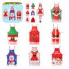 Christmas Themed Fabric Apron Colorful Printed Decorative Costume For Festive Celebrations