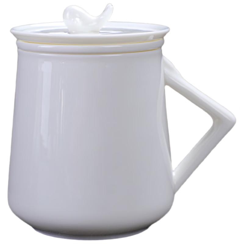 Shangtang Lamb Fat Jade Porcelain Office Tea Set