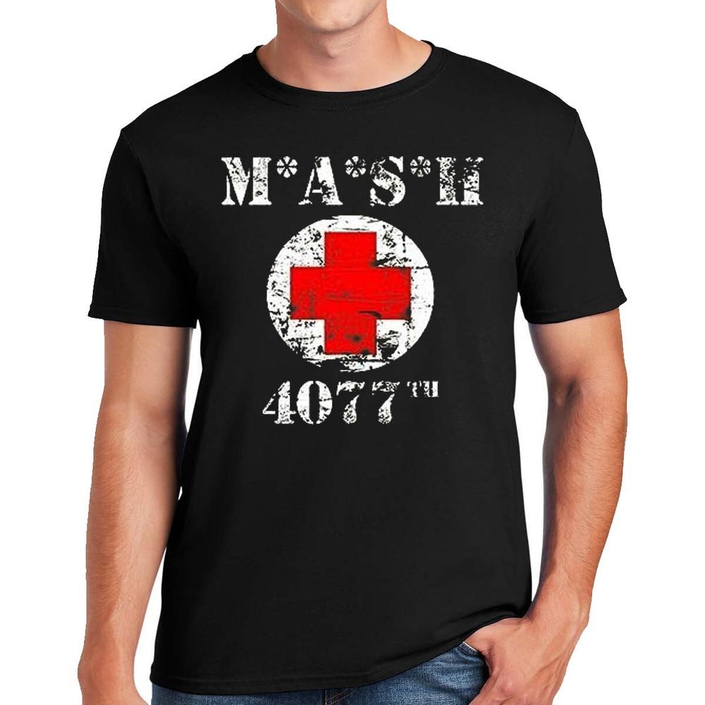 

MASH VINTAGE RED CROSS 4077 Men#039;s TShirt Mens Ladies Gift Top Tshirt Tee Top Unisex T-Shirt L
