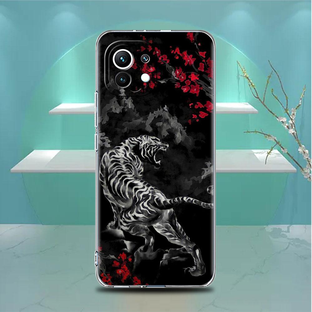 Clear Case For Xiaomi Mi Poco X3 NFC M3 Pro F3 F1 11 Lite 12 Note 10 11T 9T Transparent Phone Cover Lion Tiger Wolf