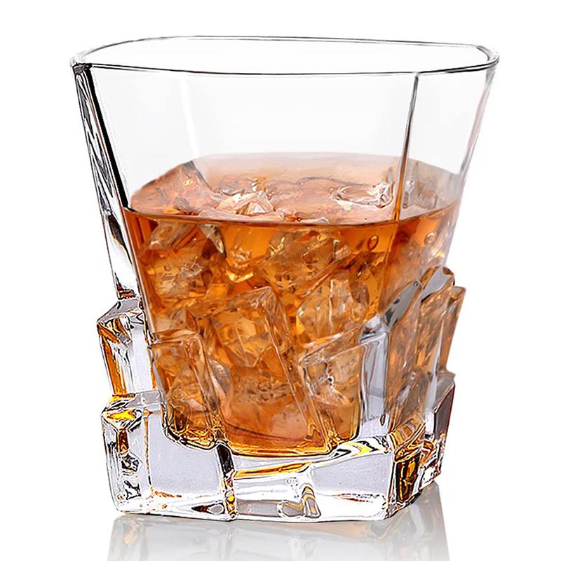 2 ADET Buzdağı Viski Bardağı, Şeffaf İçki Bardağı, Viski, Kokteyl, Bourbon, Meyve Suyu için Şarap Aksesuarları, 300ML