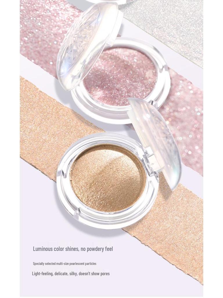 WODWOD Starry River Glitter Highlighter: Three-Dimensional Shimmer Powder for Bright, Sculpted Contours.