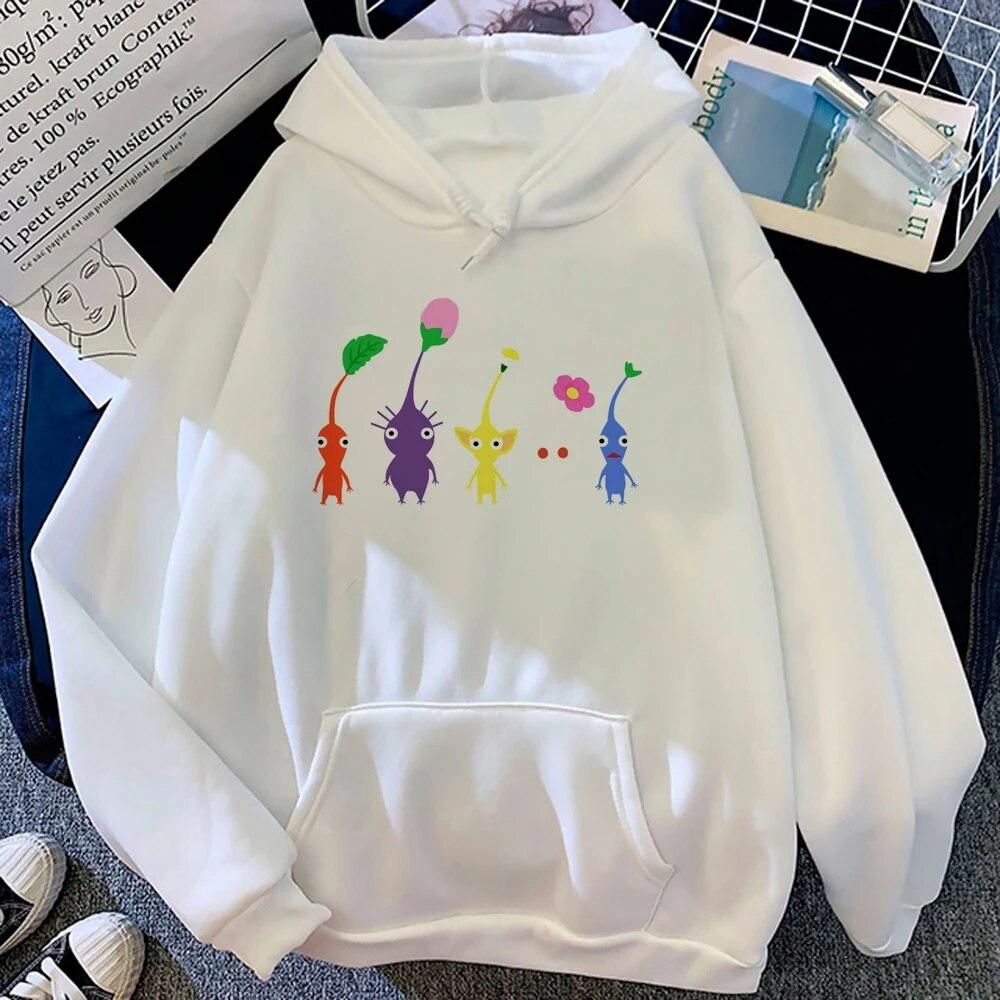 Pikmin hoodies women aesthetic sweat y2k Fleece vintage Hood female gothic clothes Unisex