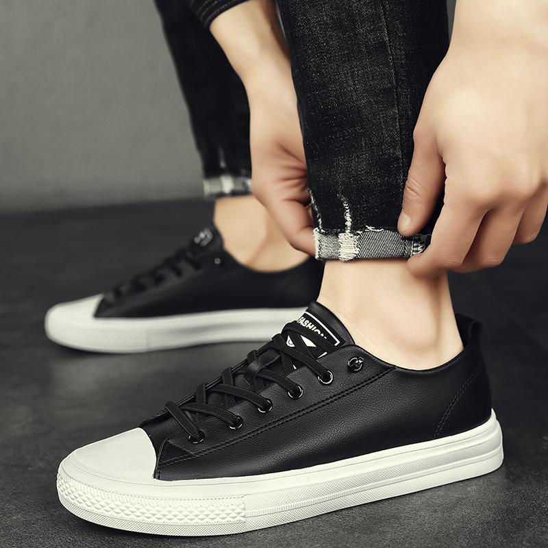 Fashion Casual Men's Board Shoes Comfortable and Trendy Style Work and Fashion Party Outdoor Walking White Young Shoes Lace Up NEW
