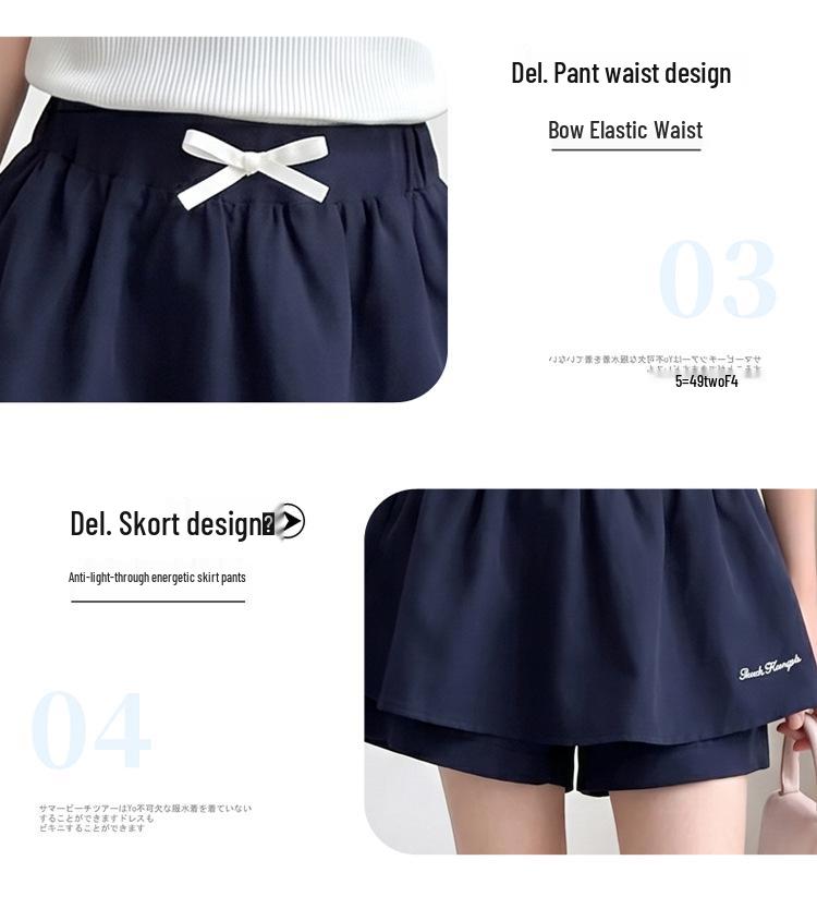 Girls' 2026 Sleeveless Polo Shirt & Sports Skirt Shorts Two-Piece Summer Set