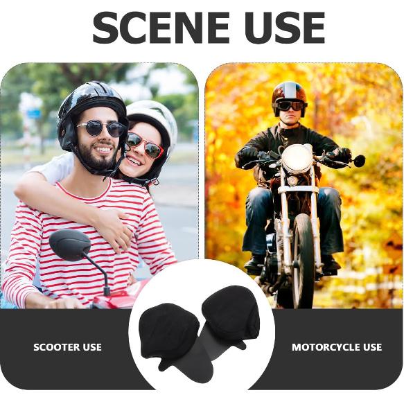 2pcs Motorcycle Helmet Ear Pads Wind Blocker Chin Strap for Biking Full Coverage Ear Protection Accessories