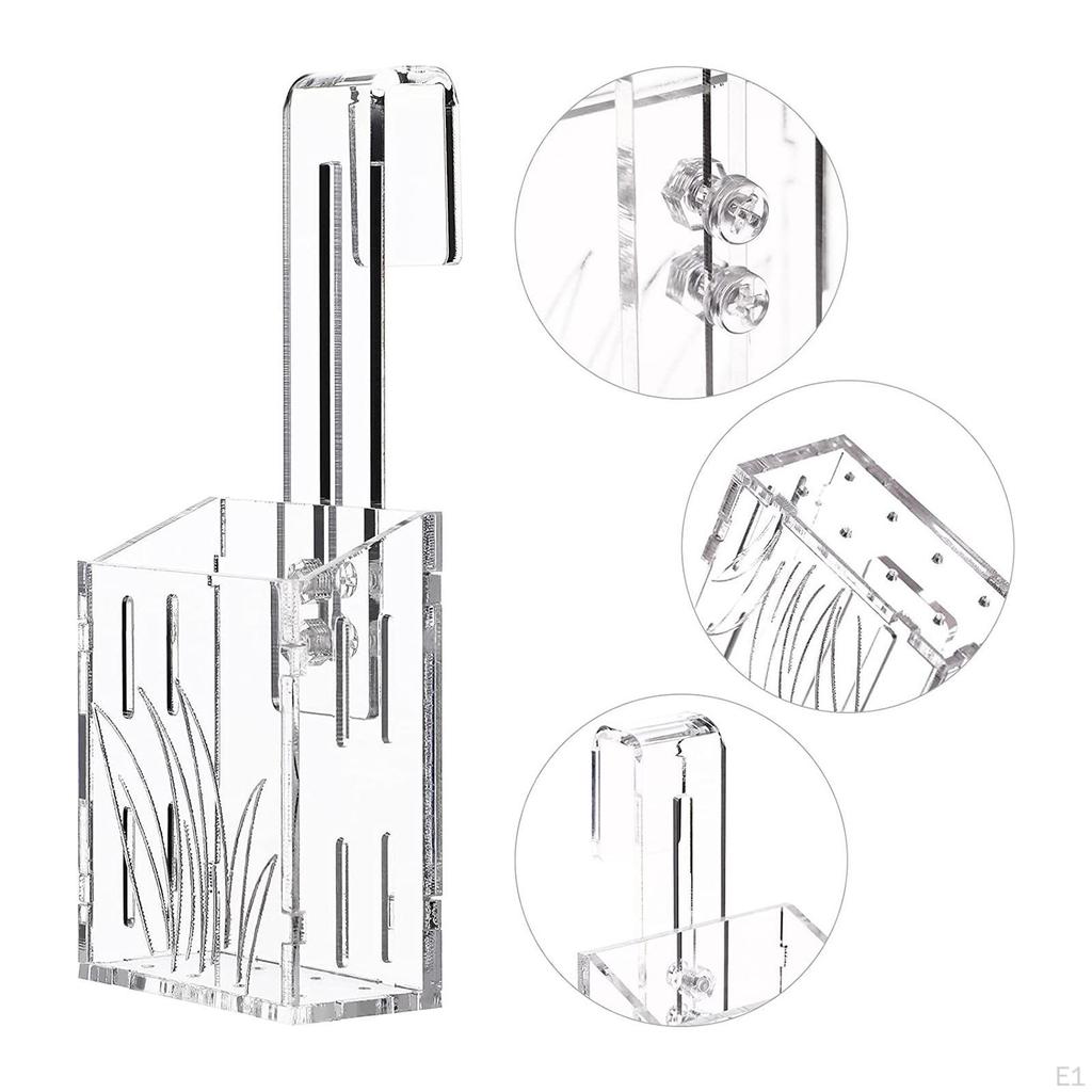 Portavaso per piante d'acquario Porta erba Acrilico Piccolo Paesaggio Piante Coltivazione Vaso Accessori Acquatici