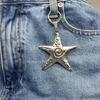 Stylish Metal Keychain Starfish Shape Key Ornament Fashionable Key Pendant Perfect for Enhancing the Look of Bag and Key