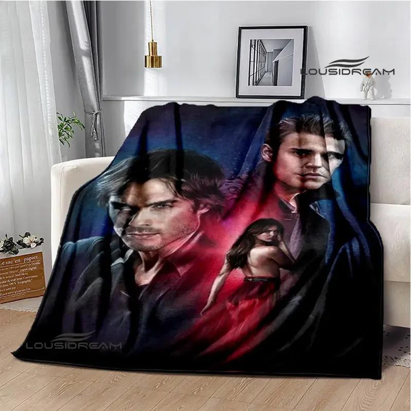 The Vampire Diaries Damon salvatore Blanket Flange Warm blanket Home travel blanket bed linings blankets for beds birthday gift