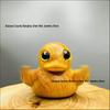 Cute Cartoon Yellow Duck Wood Carving Ornament for Home or Office