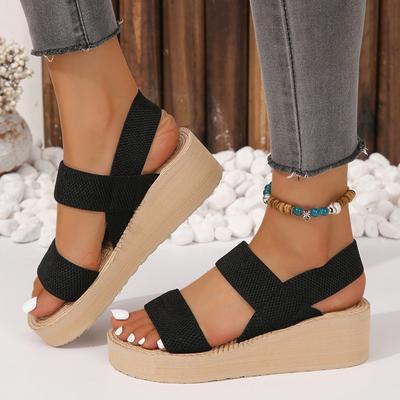 2025 Foreign Trade Sandals Women's Outer Wear Summer Large Size New Korean Version Fashion Ins Platform Roman Shoes