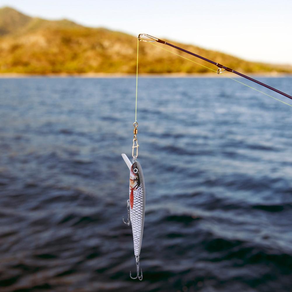 11CM Plastic 3D Fish Eye Minnow Lifelike Artificial Hard Bait Fishing Lures Tackle Accessory
