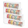 BHBL Washi Tape Organizer, 4 Drawers Stackable Plastic Washi Tape Box Organizer Storage, Clear Storage Drawers