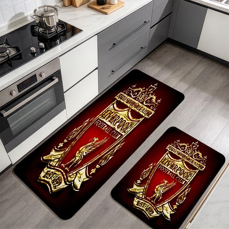 L.F.C. football team Flannel Kitchen Mat Christmas Soft Area Rug Non Slip Floor Carpet Home Decoration