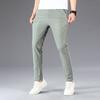 Pants Men's Spring and Autumn New Business Casual Pants Men's Sunscreen Quick-Drying Straight Elastic Green Slim Boys' Pants