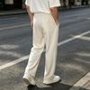 Men's Drawstring Loose Fit Casual Pants with Texture - Lightweight Breathable Athletic Joggers for Everyday Wear