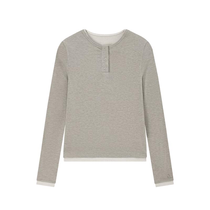 ELLE KIDS Girls  Contrast Faux 2-Piece Long-Sleeve T-Shirt 165