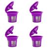 4pcs Refillable Filter Coffee Filter Universal Fit Espresso Strainer Basket K-Cup  Tea Bag Strainer