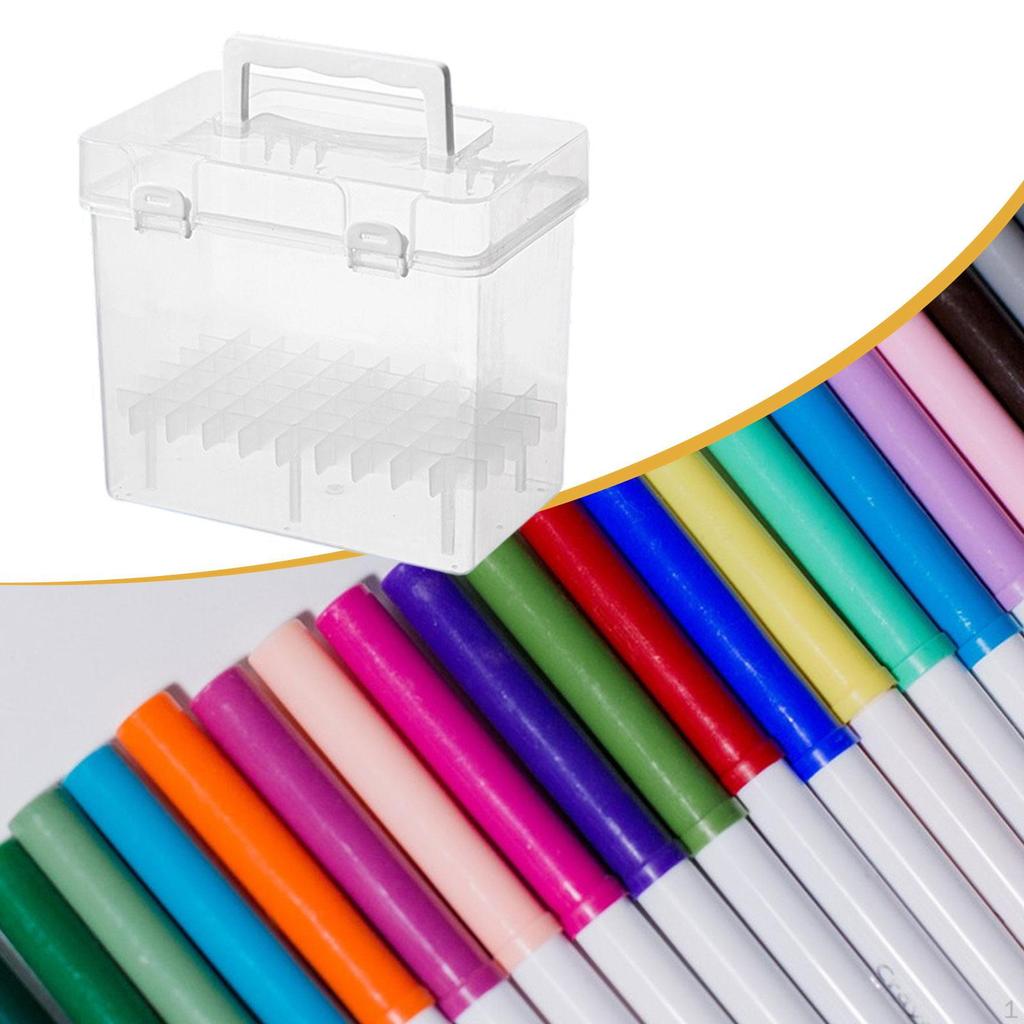 Marker Carrying Case Art Supplies Multifunctional with Handle Storage Container Box