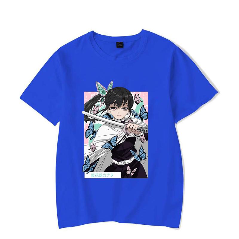 Hot Anime Tsuyuri Kanao Printing T Shirt Men/Women Tops Tees Summer Cool Personality Loose Short Sleeve