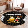 Garfield Pattern Round Rug, Indoor/Outdoor Mat, for Picnic, Gameroom, Bedroom, Office, Living Room, Home Decor Carpet, Birthday Gift