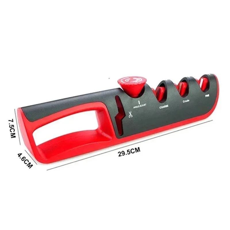 One piece set of anti slip handle four in one multifunctional quick sharpener for household use kitchen accessories sharpener