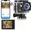 Ultra HD 4K Action Camera (30fps, WiFi, 2" Screen, 170° Wide-Angle) - Waterproof Helmet Cam for Sports & Outdoor Recording+