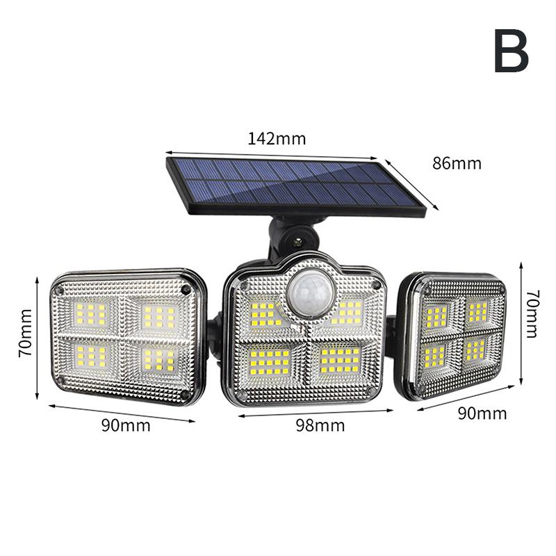 

Солнечный свет Водонепроницаемый Наружный Внутренний Солнечный Садовый Светильник 3 Головки Уличные Фонари Широкое Освещение с 3 Режимами