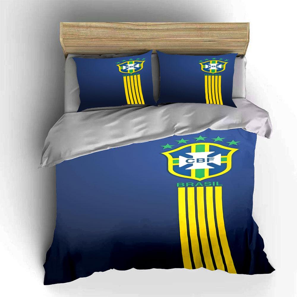 Brazilian Football Logo Design. Bedding Sets Duvet Cover Sets Duvet Covers Pillowcases(1 * Duvet Cover 2 * Pillowcases, Without Duvet Insert)