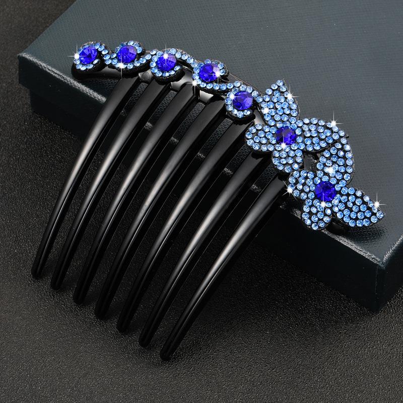 

Корейская новая вставка для волос со стразами, изысканные аксессуары для волос, темпераментная вставка для волос, расческа-бабочка, алмазная заколка для волос, головной убор