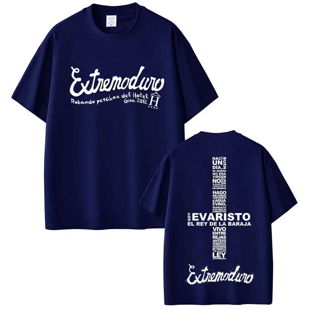 Rock Band Extremoduro Tour Album Merch T-Shirt Men Hip Hop Pop Music Short Sleeve T-shirts Vintage Oversized Cotton T Shirt