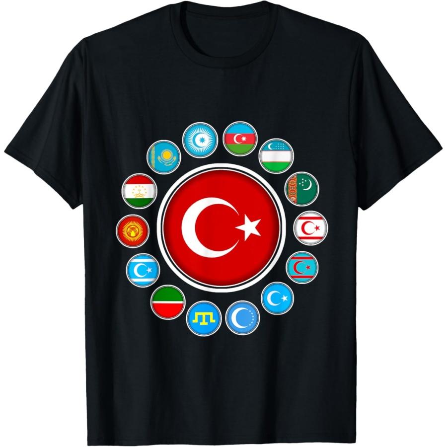 

Kazakhstan, Gokturk, Turan, Turkey Flag, Turk Bayragi, Turkiye XXXXXL чорний