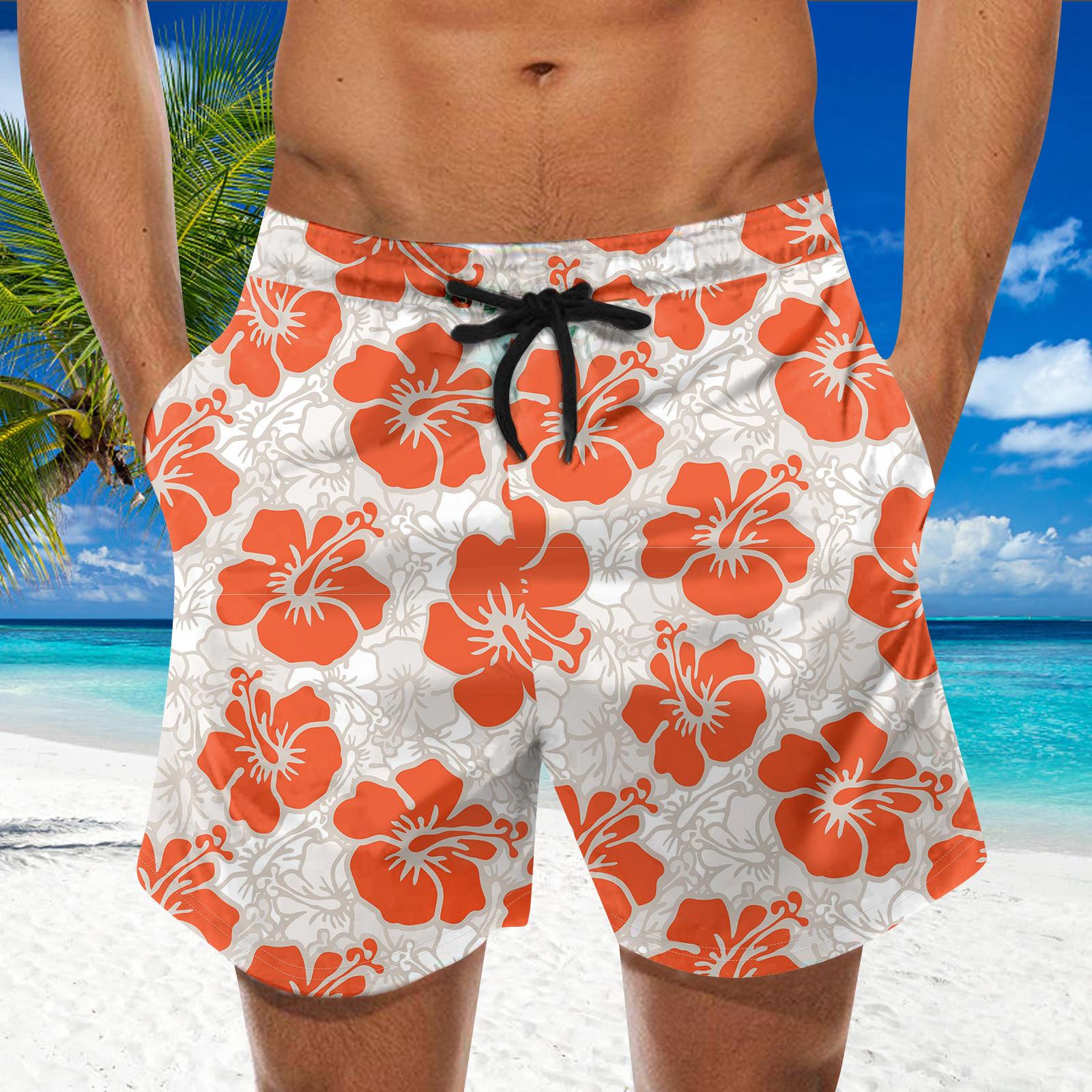 

Модные мужские гавайские пляжные спортивные повседневные шорты с ремешками и брюками XL арбуз красный
