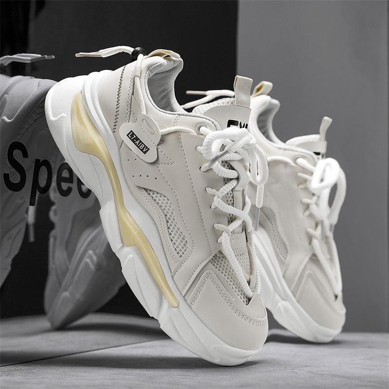 2025 new men's shoes fashionable versatile breathable platform dad shoes heightening sports shoes trendy sports men's casual shoes