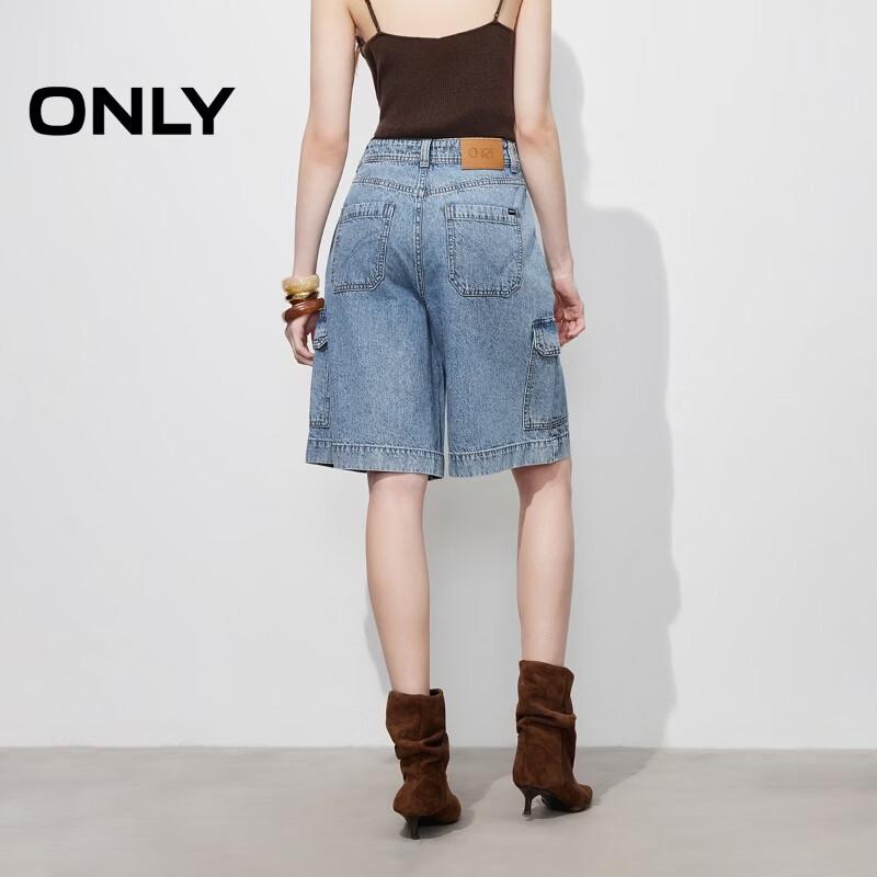Women's High-Waist Workwear Pocket Denim Shorts