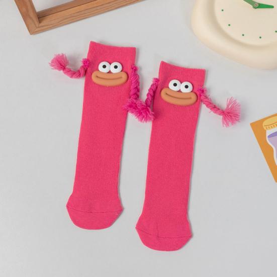 Funny Fuzzy Socks Colorful Cartoon Expression Socks with Braided And Lips Cotton Novelty Footwear for Casual Wear