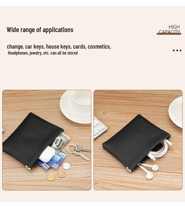 Lychee Pattern Mini Coin Purse: Women's Spring Closure Pouch for Coins, Keys, Cards, and Lipstick.