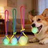 Interactively Pet Ball Flashing Rolling Jumping Waterproof Dog Chew Toy Ball for Aggressive Chewers