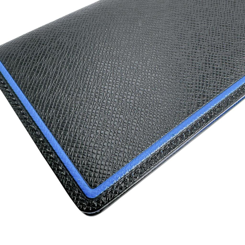 Louis Vuitton Portefeiulle Â· Brother Long Wallet Taiga Blue X Black Mens M63300 Used
